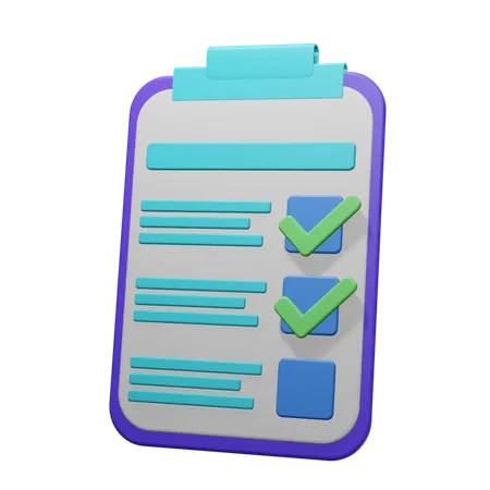 Plan List  3D Icon