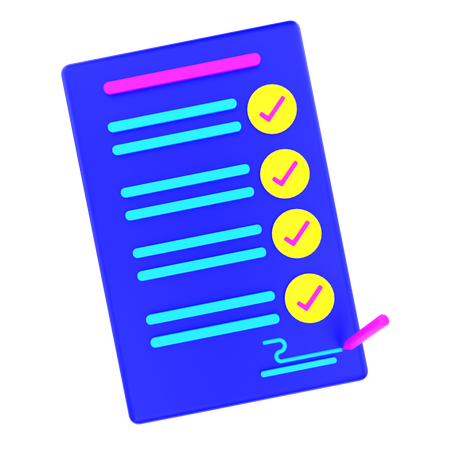 Plan List  3D Icon