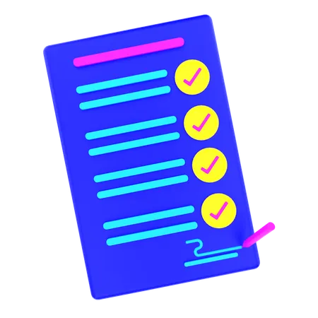 Plan List  3D Icon