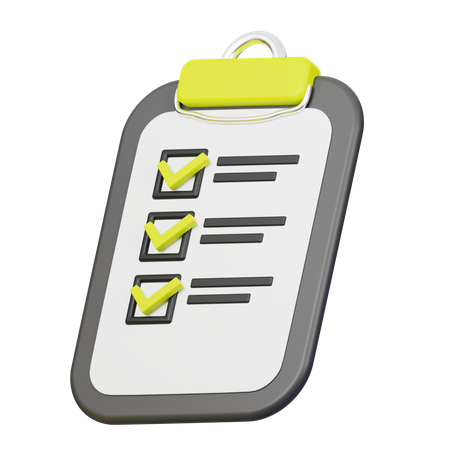 Plan List  3D Icon