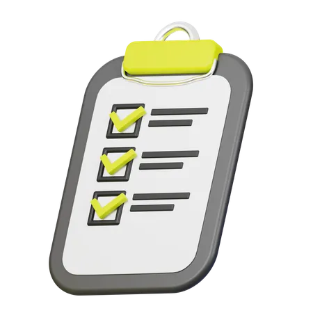 Plan List  3D Icon