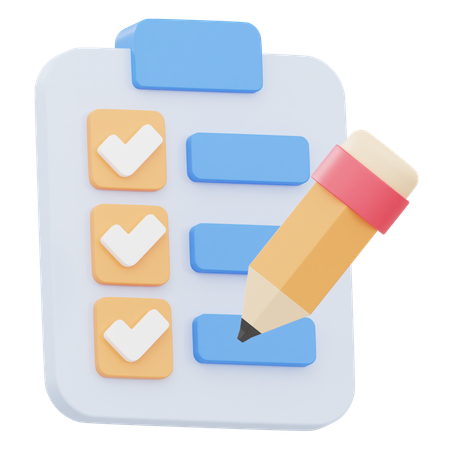 Plan List  3D Icon