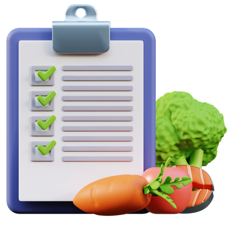 Plan nutritionnel  3D Icon