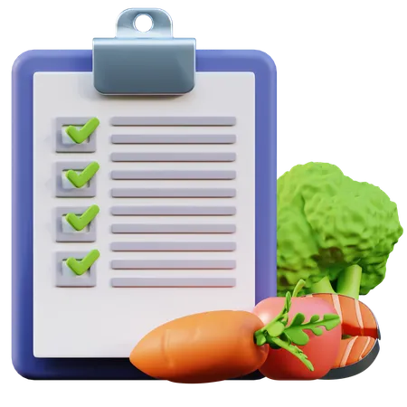 Plan nutritionnel  3D Icon