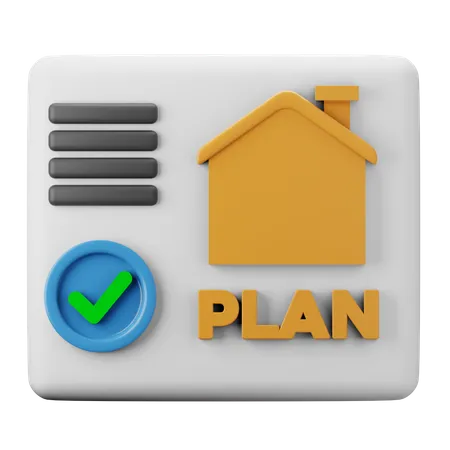 Plan immobilier  3D Icon