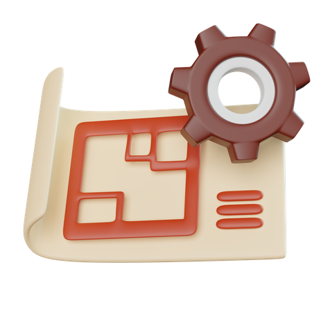 Plan immobilier  3D Icon