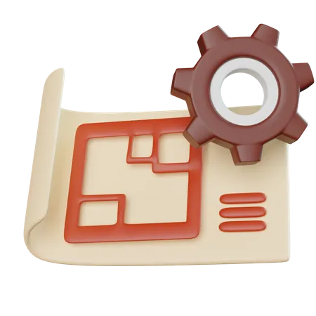 Plan immobilier  3D Icon