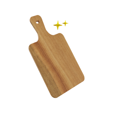 Planche à découper en bois  3D Illustration
