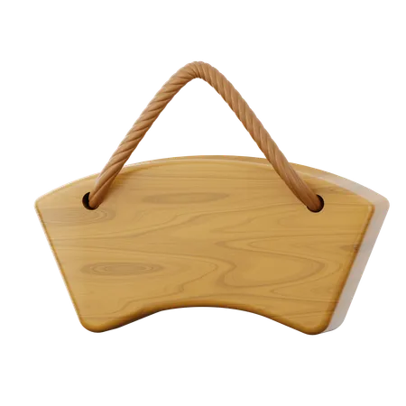 Planche de bois suspendue  3D Icon