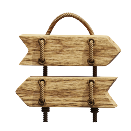 Planche de bois suspendue  3D Icon