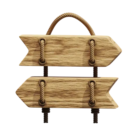 Planche de bois suspendue  3D Icon