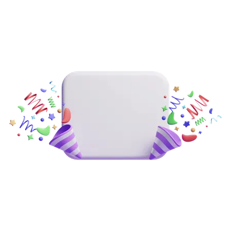 Planche à confettis  3D Icon
