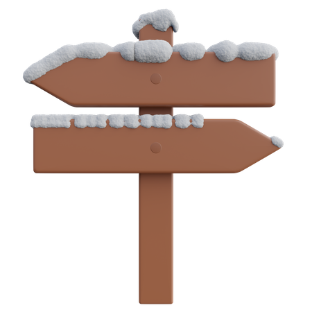 Panneau de direction de la neige  3D Icon