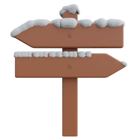 Panneau de direction de la neige  3D Icon