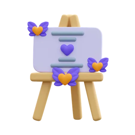 Planche de mariage  3D Icon