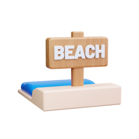 Planche de plage  3D Icon