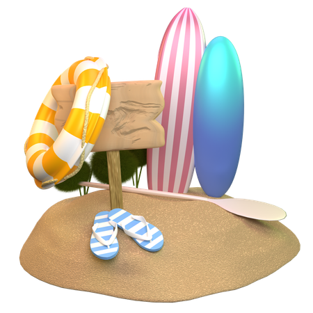 Planche de surf  3D Icon