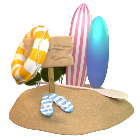 Planche de surf  3D Icon