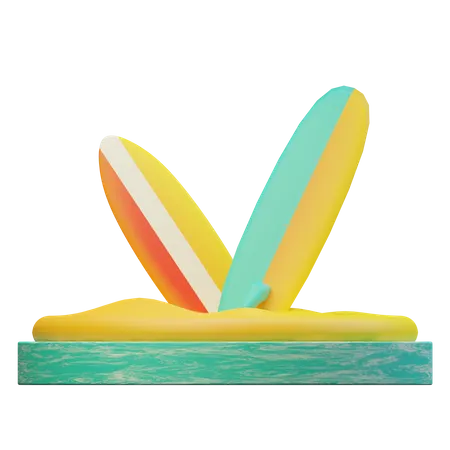 Planche de surf  3D Illustration