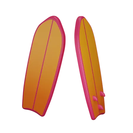 Planche de surf  3D Illustration