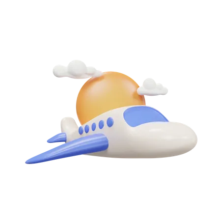 Plane Travel 3 D Icon Illustration 3D Icon