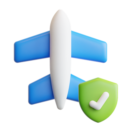 Plane Insurance  3D Icon