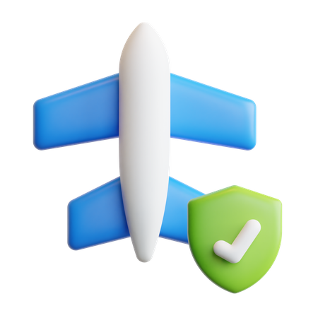 Plane Insurance  3D Icon