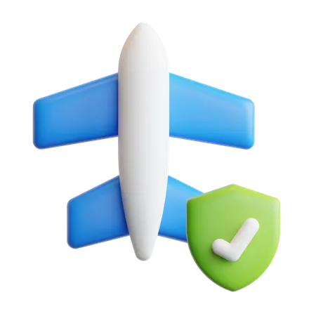 Plane Insurance  3D Icon