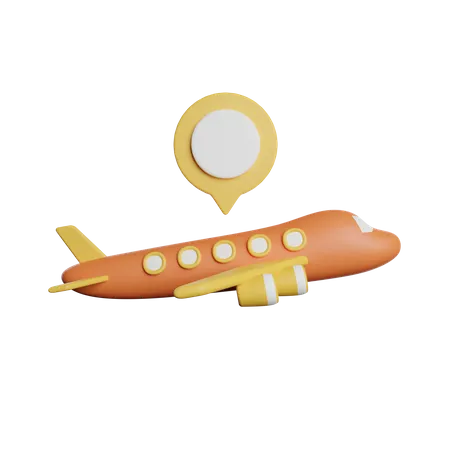 Plane Location  3D Icon