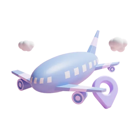 Plane Location  3D Icon