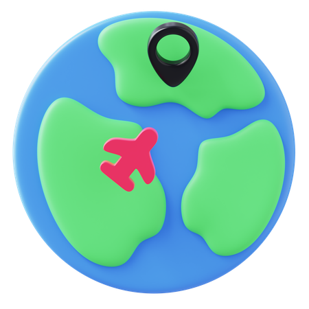 Plane Location  3D Icon