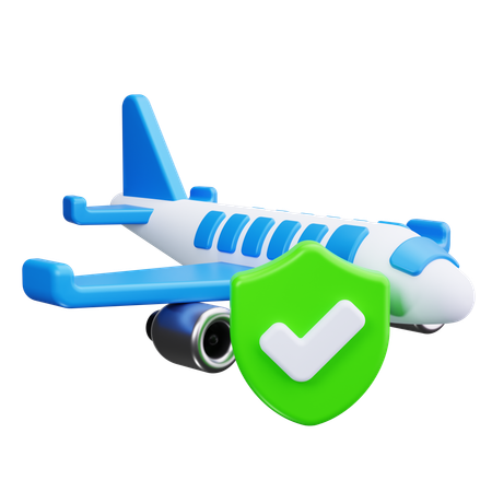 Plane Shield  3D Icon