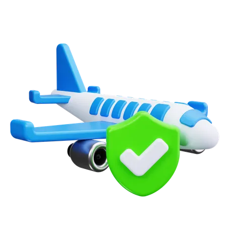 Plane Shield  3D Icon