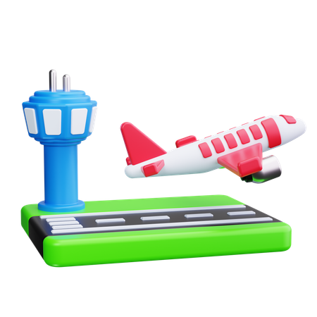 Plane Takeoff  3D Icon