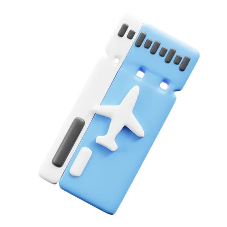 Flight Ticket 3 D Icon 3D Icon