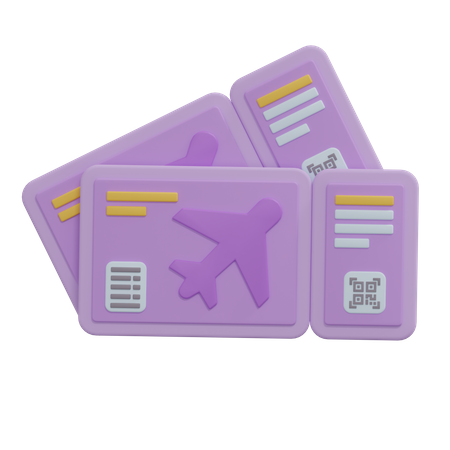 Plane Ticket  3D Icon