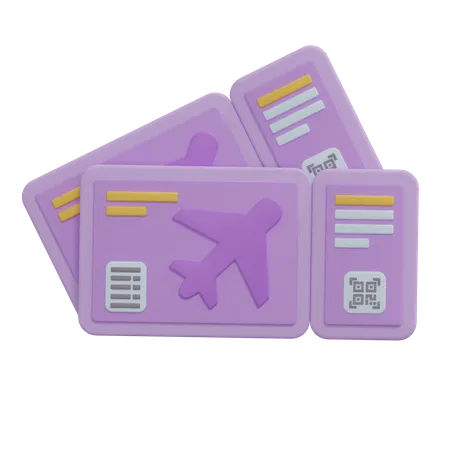 Plane Ticket  3D Icon