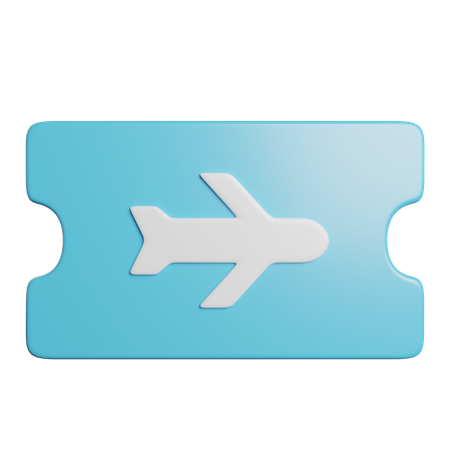 Plane Ticket  3D Icon