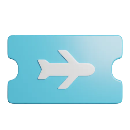 Plane Ticket  3D Icon