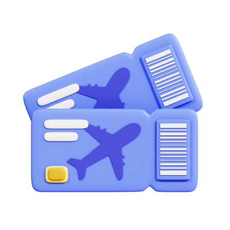 Plane Ticket  3D Icon