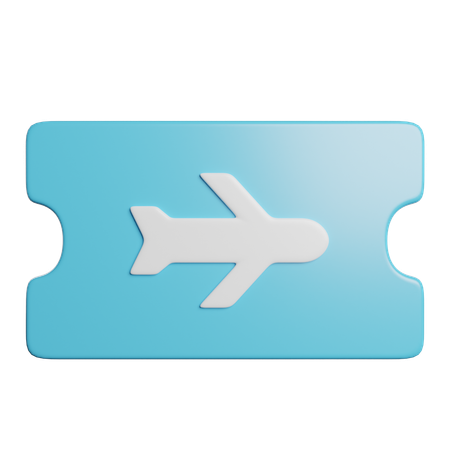 Plane Ticket  3D Icon