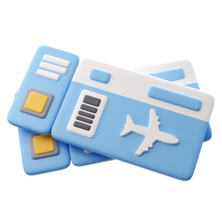 Plane Ticket 3D Icon