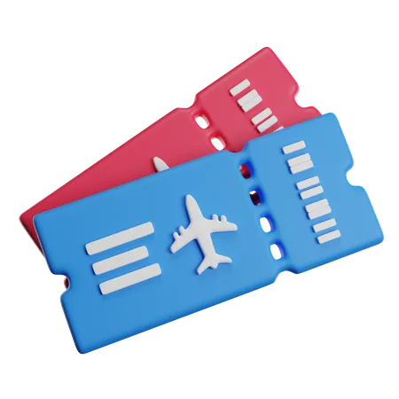 Plane Tickets 3 D Render Icon 3D Icon