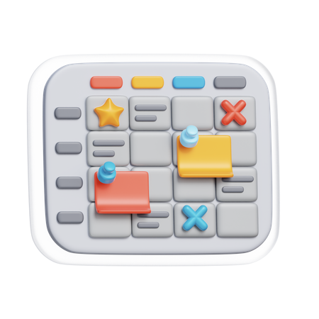 Planejador de fluxo de trabalho  3D Icon