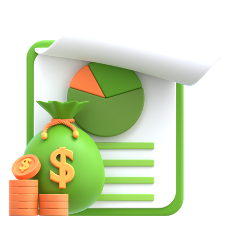 Planejador de orçamento  3D Icon