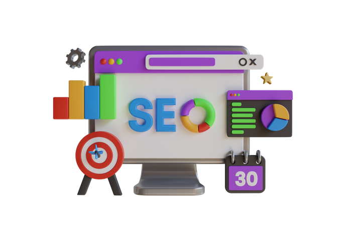 Planejamento de SEO do site  3D Icon