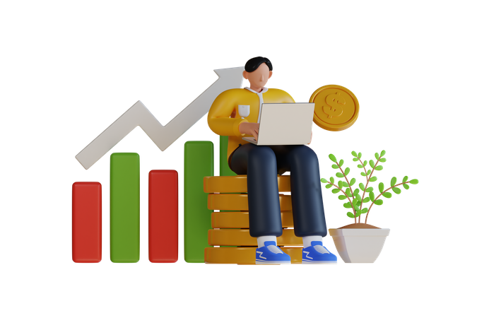 Planejamento financeiro  3D Icon