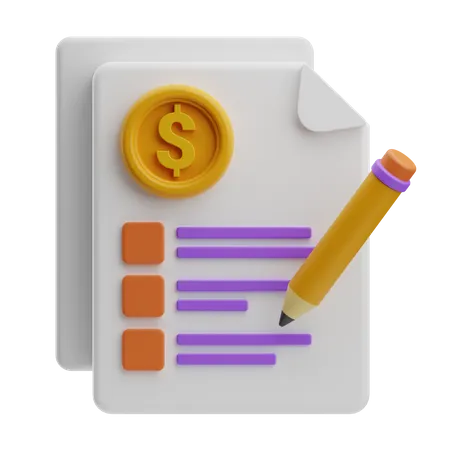 Planejamento financeiro  3D Icon