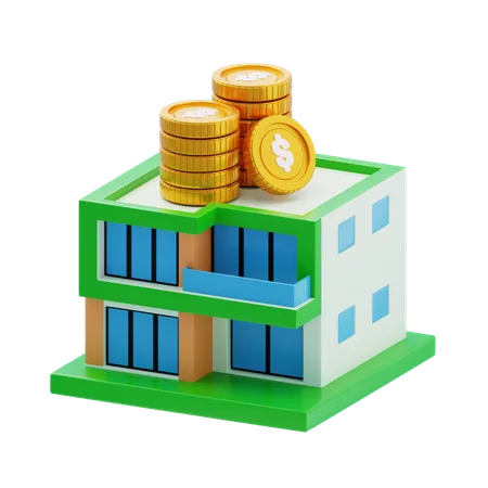 Planejamento Imobiliário  3D Icon