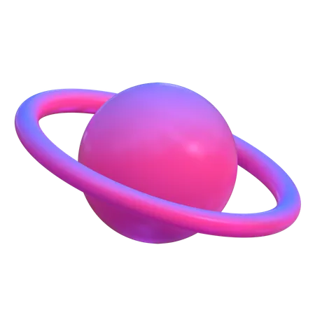 Planet Abstract Shape  3D Icon